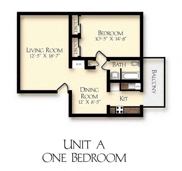 Floor Plans of Edgewater Apartments in Long Branch, NJ